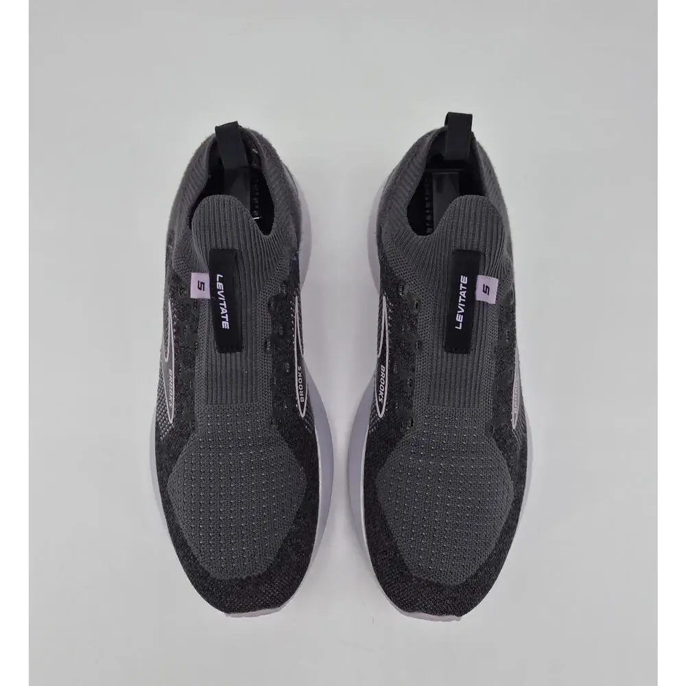 Brooks Levitate StealthFit 5 Women’s Running Shoes Gray Black Pink US 9.5